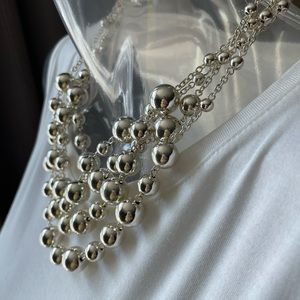 Silver ball necklace